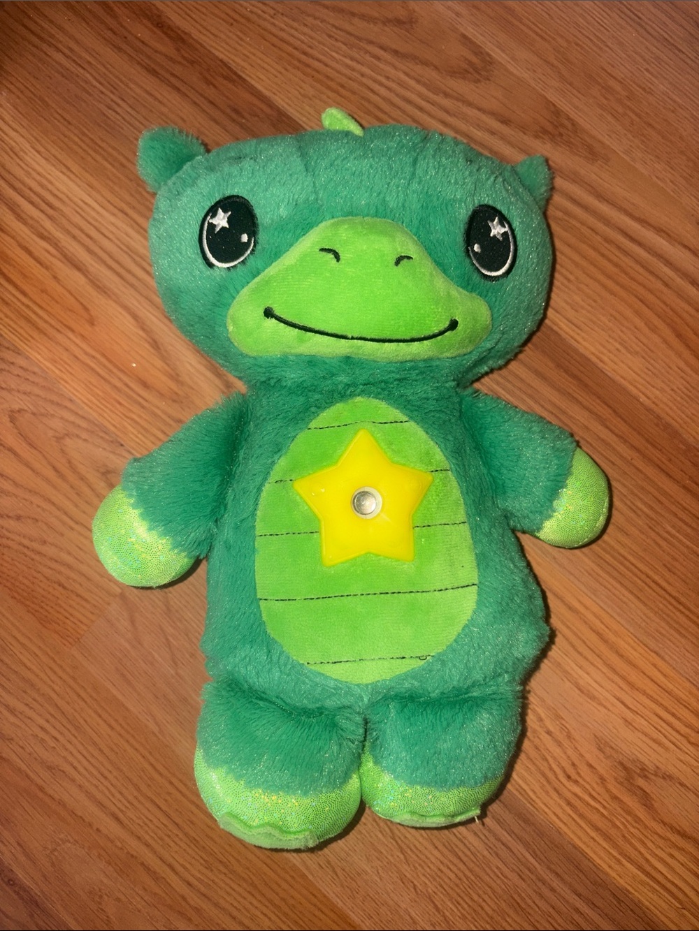 Green Plush Star Belly Small Pet Toy